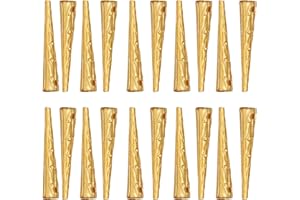 Lord of Battles Medieval Pure Solid Brass Aiglets Set of 10 to 20 Ideal Lace Tips Replacement for Medieval Clothes and Gambesons (Embellished Solid Brass Aiglets 2.3 cm - 20 Pcs)