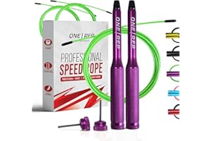ONE REP Comba Crossfit Profesional de Aluminio - Speed Jumping Rope - Combas Fitness con Rodamientos y Mango Antideslizante, Jump Rope, Cuerda Saltar, Jumping Boxeo. Para Mujer, Hombre