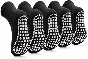 KOWAYI Chaussettes Antidérapantes Enfants Garçon Fille Bébé Basses Hautes Coton Socquettes Lot de 5
