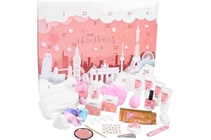 BRUBAKER Cosmetics - Calendrier de l'Avent/Noël - Contient 24 Produits de Bain & Beauté - Coffret XXL de Bien-être - Idée cadeau Femme & Fille - Rose/Moderne