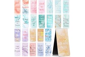 DIANELHALL 24 Inspirierende Magnetische Lesezeichen Ermutigende Sprüche Magnetisch Lesezeichen Magnet Motivation Geschenke für Lehrer Studenten Buchliebhaber Schüler Freund (Bunt)