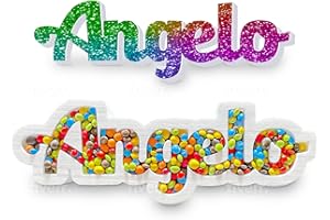 A&M Name Polystyrene Confetti Holder Personalised for Christening or First Communion – Table or Wall Decoration