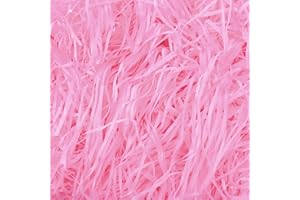 GSrenyu 200g Pink Shredded Tissue Paper,Raffia Filler for Packaging Protection Decoration for Birthdays, Weddings, Festivals, Gift Boxes, Hampers, and Filling