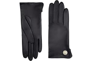 GLOVE STORY Gants Cuir d'Agneau pour Femme avec Doublure 100% Soie - Gants Ecran Tactile Matière Élégante, Douce et Confortable - Gants d'Hiver Chaud Femme Fabrication Artisanale