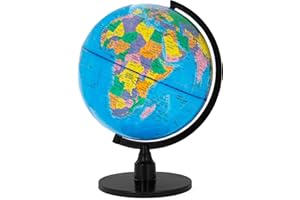 Starplast Globo Terráqueo - 5 tamaños, Mapamundi, Educativo, Globo Girable, Decoración de Escritorio, Geografía, Español - 30 cm Diámetro