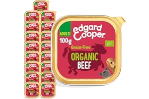 EDGARD COOPER Edgard & Cooper Cibo umido per cani, Adulti, (Manzo Bio, 100g x 17), umido cani, carne fresca e ingredienti naturali, senza cereali, ipoallergenico, senza zuccheri aggiunti