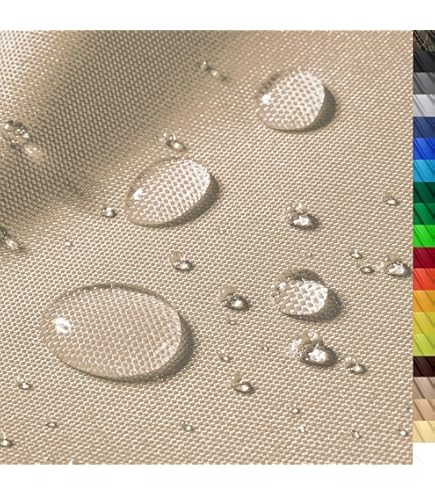 TOLKO Waterdichte stof per meter, nylon stof voor dekzeil, hoes, regenhoes, afdekking, 150 cm breed, scheurbestendig zeildoek, waterdichte gecoat