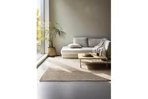 Hanse Home Dywan jutowy – naturalny dywan do salonu, w 100% z juty – ręcznie tkany i przyjazny dla środowiska – styl boho, z naturalnych włókien, dywan jutowy do salonu, sypialni, jadalni – naturalny,