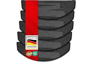 CASA PURA Camino con costura pincelada | Negro | Producto de calidad de Alemania | bien sello, combinable con escaleras, 3 Anchos y 18 longitudes