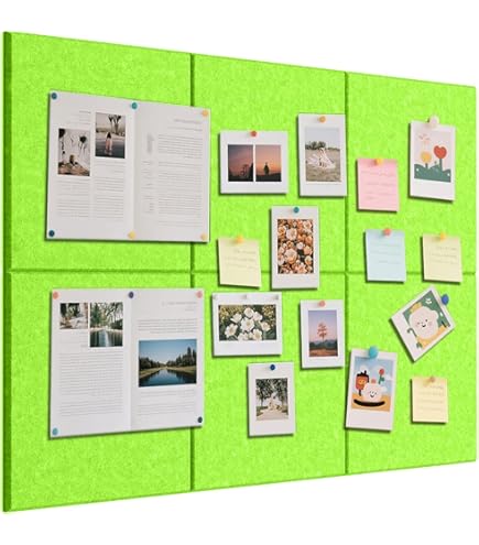 Breling 36 X 24 Inches Large Cork Board Felt Wall Tiles Photos Notice Board Felt