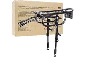 PROMETHEUS BICYCLES Prometheus Portaequipajes de aluminio universal para bicicleta infantil de 16 y 18 pulgadas – Fijación trasera ajustable