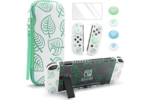 BRHE Estuche de Interruptor más Grande para Nintendo Switch, Bolsa de Transporte de Viaje, Kit de Accesorios de protección portátil (Cruce de Animales)