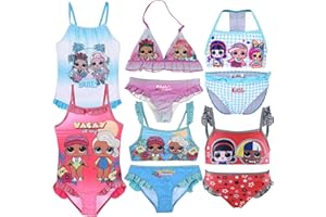 Characters Cartoons LOL Surprise - Costume Bikini 2 Pezzi o Intero Mare Piscina - Bambina - Prodotto Originale con Licenza Ufficiale