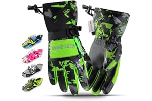 ‎WEST BIKING West Biking Skihandschuhe Kinder, 3M Thinsulate Warm Handschuhe Kinder Wasserdicht Winddicht, Winterhandschuhe Touchscreen, Kinder Handschuhe Winter Für 6-12 Jahre Jungen Und Mädchen