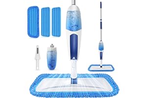 UMAYCOOL Microfiber Mops for Cleaning Floors - Spray Floor Mop for Laminate Floors with 3 Washable Pads 1 Refillable Bottle - Wet Dry Flat Dust Mop for Hardwood Tile Vinyl Wall Bathroom Kitchen