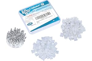 CQRobot JST PH 2,0 mm Paso 2-Pines Conector IC Enchufe Macho, Receptáculo Hembra Carcasa y T Forma Engarce Terminal Suite. 50 Juegos / 200 Piezas JST PH Conector Adaptador Cable Componentes.