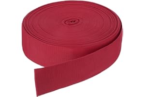 DMiotech Nylon Webbing Belt 10 Yard 25 Yard 50 Yard Length 1" 3/4" 2" 1-1/2" Width Nylon Straps for Sewing Luggage