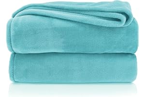 heimtexland Cuddly Blanket, Fluffy Flannel Blanket, Warm OEKO-TEX Bedspread Throw, Sofa Blanket, Lint-Free Fleece Blanket, Super-Soft XL Blanket, Type 380, 150 x 200 cm, Petrol Turquoise