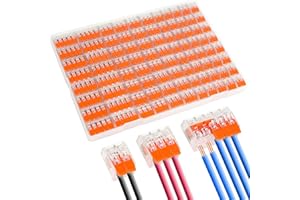 flintronic 90PCS Connecteurs Électriques Rapide de Fil à Levier-écrou, Connecteur de Fil Compact Conducteur, Domino Électrique Connecteurs D'épissage pour Circuit en Ligne 28-12 AWG, PA/PC Ignifuge