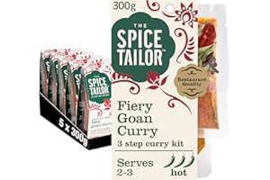 The Spice Tailor, Indian Curry Sauce Kits, Fiery Goan Curry in 10 Minutes With 3 Simple Steps, 300 g Packet (Pack of 5)