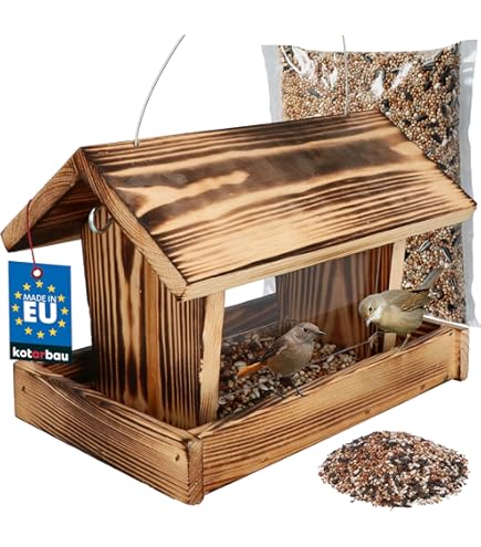 WILDLIFE HOME XL vogelhuisje om op te hangen voor wilde vogels, voederhuis voor vogels, weerbestendig voederhuis voor tuin en balkon