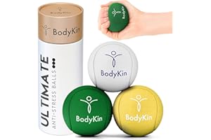 BODYKIN 3 palline anti-stress e riabilitazione della mano, palline per bambini e adulti, perfette per ADHD, 3 resistenze