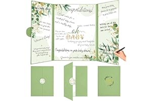 HILAVO Baby Shower Guest Book Sage Green Safari Oh Baby Signing Guestbooks Alternative Sign in Book Signature Memory Book Gifts for Boys Girls Creative Sign Card Board Keepsake Baby Shower Party Decorations