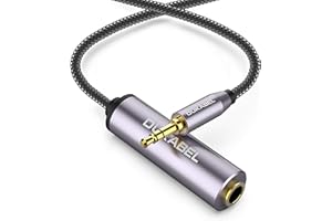 DuKabel Adapter jack AUX 3,5 mm wtyczka do 6,35 mm złącze 1/8 cala stereo TRS wtyczka do 1/4 cala TRS gniazdo audio łącznik do słuchawek lub głośników - Top Series (30 cm)