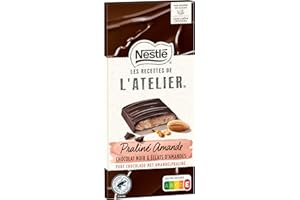 LES RECETTES DE L’ATELIER LES RECETTES DE L'ATELIER - Tablette Chocolat Noir Praliné Amande - 143g