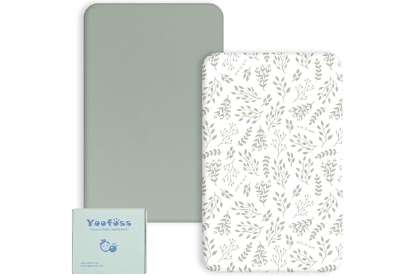 Yoofoss Lot de 2 Draps Housse Bebe 60x120 cm 100% Microfibre Respirante Protégé Matelas Ajustable Protection de lit Matelas Bébé Amovible y Lavable pour Lit Berceau et Matelas
