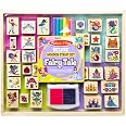Jeu Tampons Melissa & Doug 26 Pièces - Avec Encre 4 Couleurs Et Crayons - Créatif 3-7 Ans
