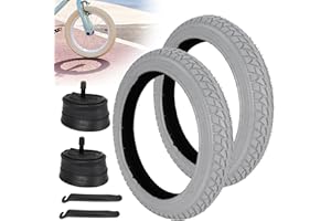 JIAYAN 16 x 2.125 Kids Bike Tire and 16 x 1.75/2.125 Inner Tube,16'' Bicycle Tire Compatible with RoyalBaby, Joystar, Dynacraft Children's Bicycle Tires