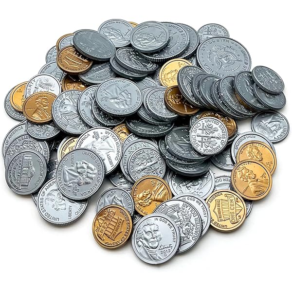 250pcs Fake Money Coin Assorted Set, Detailed Fake Coins, Prop