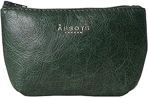 ASSOTS Genuine Soft Real Leather Zip Around Coin Purse for Women Accessory Mini Pouch