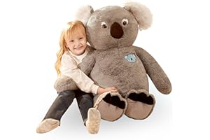 IKASA Grand Koala Animaux en Peluche Koala Géant Peluche Douce - Jouets Moelleux Doux Grosse Peluche Surdimensionnée Adorable de Grande Taille - Cadeau pour Les Enfants Filles (Gris, 78cm)