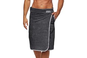 Sowel® męski kilt do sauny, 100% bawełna ekologiczna, ręcznik do sauny, 60 x 140 cm, antracytowy/szary
