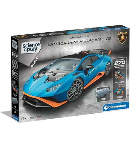 Clementoni - Coffret de construction Fiat 500 électrique - Application dispoonible - Fabriqué en Italie - Jeux - Jouets