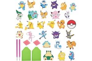 COQOYO Diamond Painting Kinder Sticker Set, 28pcs 5D Diamantmalerei Aufkleber Bilder, Cartoon Anime Mini DIY Diamant Mosaikherstellung Basteln Kit für Jungen Mädchen Anfänger Geburtstag Geschenke