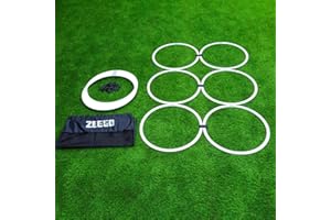 ZEEGO Speed Agility Rings, Speed Training Sports Equipment, Agility Rings for Football and Fitness (12 Pack) (White)
