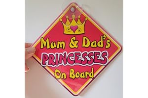 JUST THE OCCASION Swirl Jewel * Mum & Dad's Princesses * On Board Novelty Car Window Sign