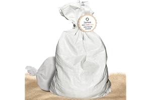 Jarlus Sandsäcke - Premium Sandsack 40x60cm leer mit Zugband zum Befüllen - Hochwasserschutz Beschwerung Wassersperre extrem stabil und witterungsbeständig (50 Stück)