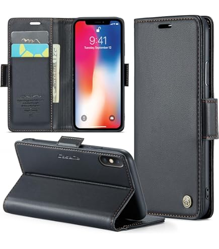Étui Portefeuille Flip Magnétique Pour IPhone 14 - Cuir PU, Emplacements Carte, Support Intégré