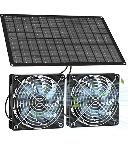 TKSE Ventilateur Solaire, 10w 800ma Kit De Ventilateur À Panneau Solaire Double Extracteur d'air Équipement De Ventilation Extérieure pour La Maison De Camping À Effet De Serre Poulailler TKSE Ventilateur Solaire, 10w 800ma Kit De Ventilateur À Panneau Solaire Double Extracteur d'air Équipement De Ventilation Extérieure pour La Maison De Camping À Effet De Serre Poulailler