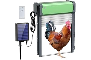 Porta Automatica Pollaio Solare Grande: Porta Automatica per Pollaio Solare - FOFNON Porta Pollaio Automatica con Timer e Sensore di Luce - Anti-Pizzicamento Intelligente - 4 Modalità - IP65
