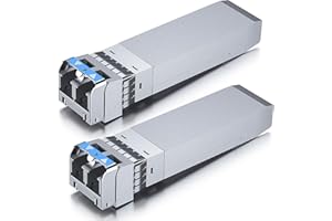 10Gtek 10GBase-LR SFP+ Transceiver, 10G 1310nm SMF, up to 10 km, Compatible with Ubiquiti UniFi UF-SM-10G, Pack of 2