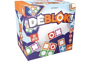 Asmodee - DEBLOK! - Jeu d'Ambiance pour Enfants dès 6 Ans - 60 Défis - 2 Niveaux de Jeu - 5 Niveaux de Difficultés - Jeu d'Observation et Rapidité - 1 À 4 Joueurs - 20 Min - En Français - FoxMind