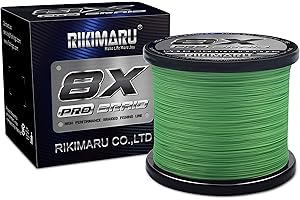 Rikimaru 8X Pro Braid Fishing Line 6LB-170LB, 300yds-1000yds Fluo-Green,Lemon Yellow,Plum Pink