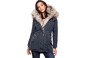 Navahoo 2 w 1 damska kurtka zimowa, kurtka parka, płaszcz, ciepłe futro B365