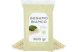 EPEL Sesamo Bianco 900 gr - Semi di Sesamo Intero - Semi di Sesamo per Sushi - Sesamo Sfusi (900 gr, Sesamo Bianco)