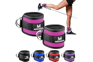 MERCURYAL Cavigliere Cavi Palestra - Cavigliere Pulegge Gym - Accessori Palestra - Cavigliera Adatto per di Allenamento Glutei e Esercizi Gambe con Cavi - Ankle Straps Gym per Uomo & Donna